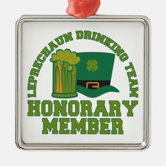 Leprechaun Drinking Team ornament (Front)