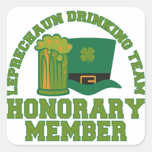 Leprechaun Drinking Team stickers