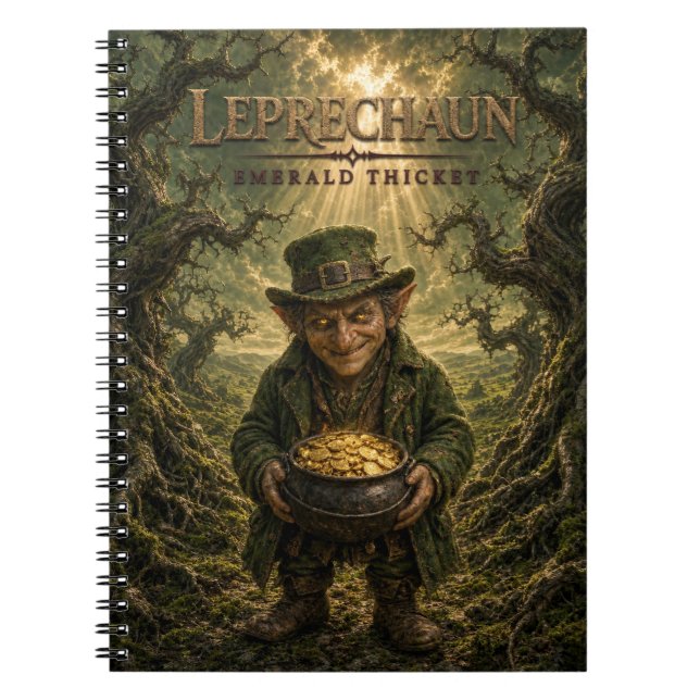 Leprechaun Emerald Thicket Dark Cinema Notebook (Front)