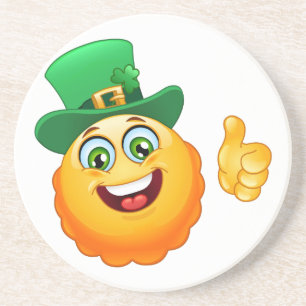 leprechaun emoji coaster