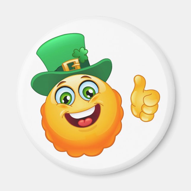 leprechaun emoji magnet (Front)