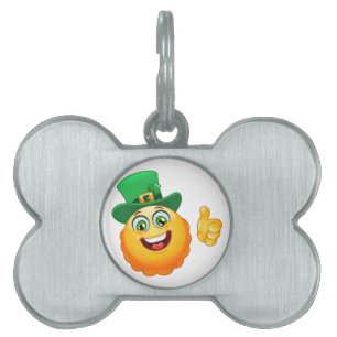 leprechaun emoji pet name tag