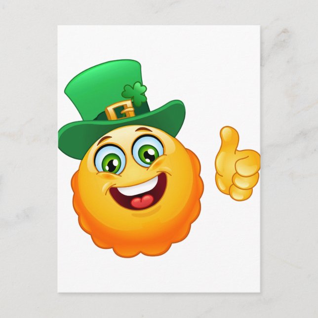 leprechaun emoji postcard (Front)