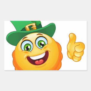 leprechaun emoji rectangular sticker