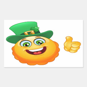 leprechaun emoji rectangular sticker