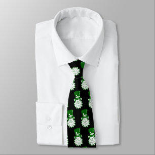 Leprechaun Face Pattern Neck Tie