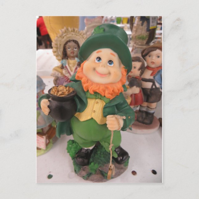 Leprechaun Figurine Postcard (Front)