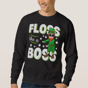 Leprechaun Floss Like A Boss St Patricks Day Boys Sweatshirt