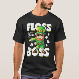 Leprechaun Floss Like A Boss St Patricks Day Boys T-Shirt