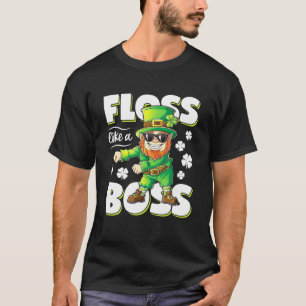 Leprechaun Floss Like A Boss St Patricks Day Boys T-Shirt