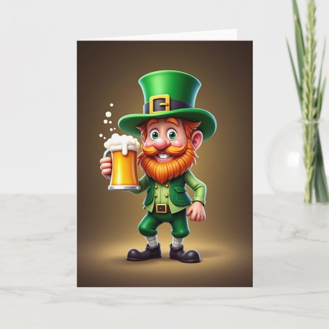 Leprechaun Fun Irish Card (Front)