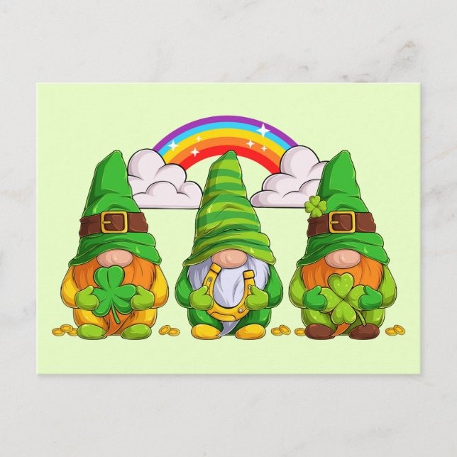 Leprechaun Gnomes Postcard (Front)