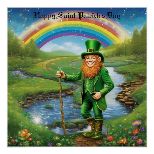 Leprechaun Greeting Poster (Front)