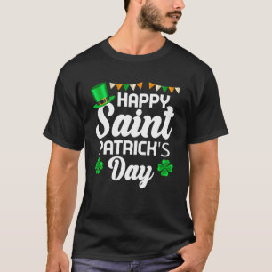 Leprechaun Hat C leaf Happy Saint Patrick s Day T-Shirt