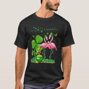 Leprechaun Hat Flamingo Shamrock St Patricks Day B T-Shirt