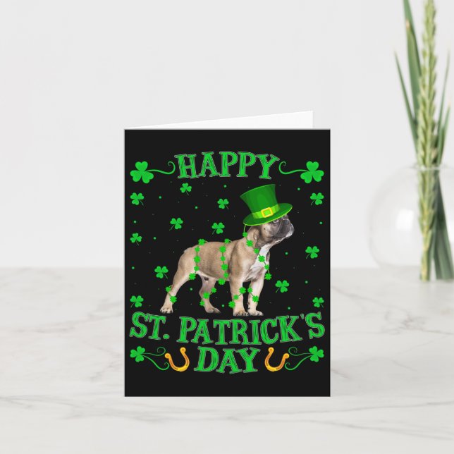 Leprechaun Hat French Bulldog St. Patrick's Day  Card (Front)