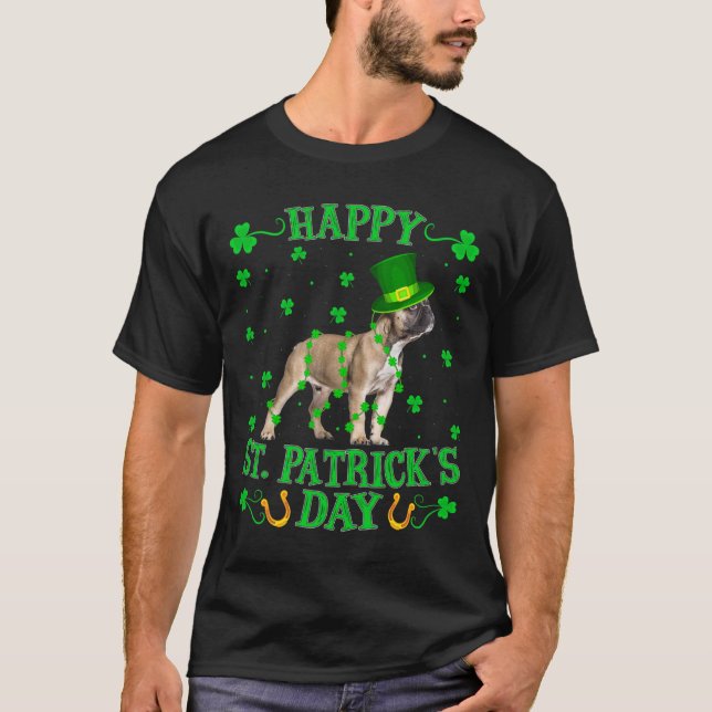 Leprechaun Hat French Bulldog St. Patrick's Day  T-Shirt (Front)