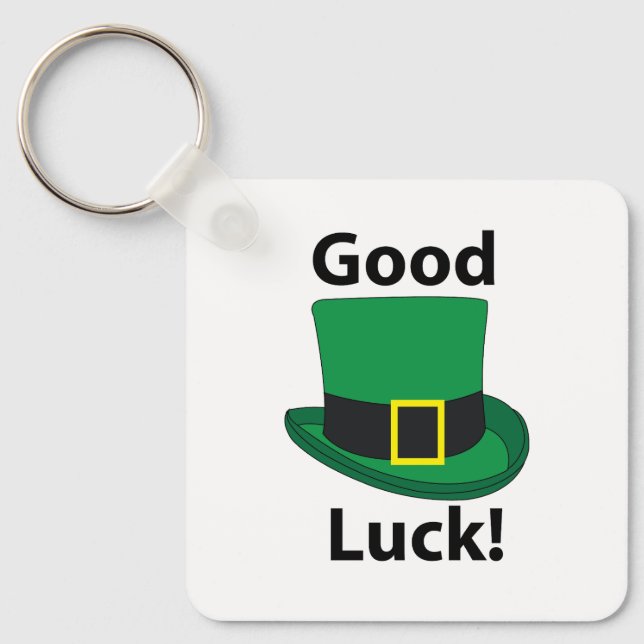 Leprechaun Hat Good Luck St Patricks Day  Key Ring (Front)