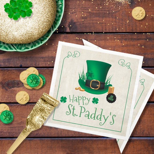 Leprechaun Hat Happy St. Paddy's ID636 Napkin (Creator Uploaded)