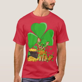 Leprechaun Hat Shamrock Leaf Fennec Fo St T-Shirt