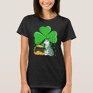 Leprechaun Hat Shamrock Leaf Wolf St Patrick S Day T-Shirt