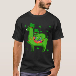 Leprechaun Hat Sloth Riding Llama St Patricks Day T-Shirt