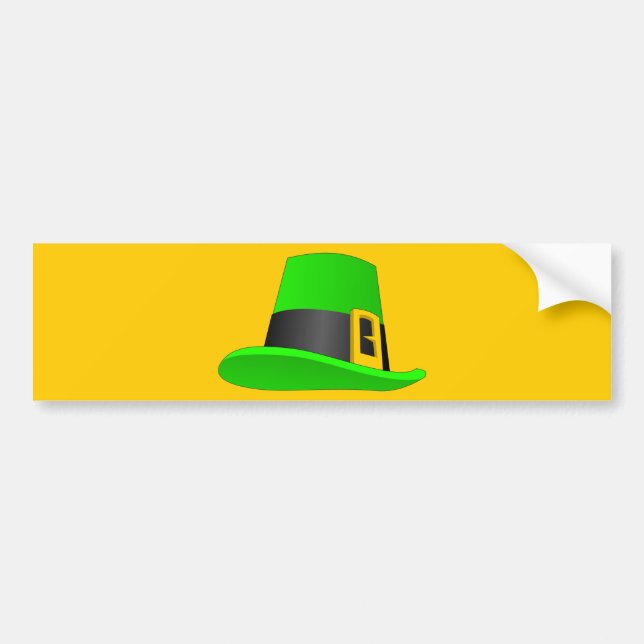 Leprechaun Hat With Buckle Bumper Sticker (Front)