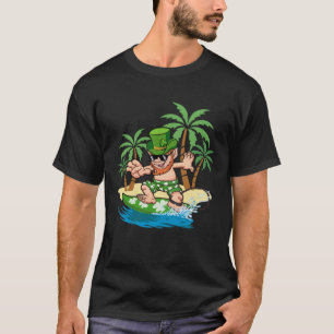 Leprechaun Hawaiian Surfing St Patricks Day Hawaii T-Shirt
