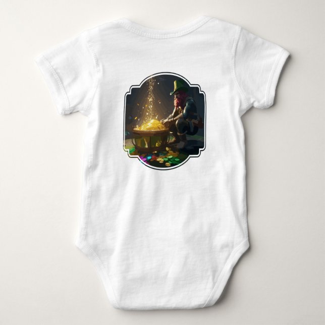 Leprechaun Hideaway Baby Bodysuit (Back)