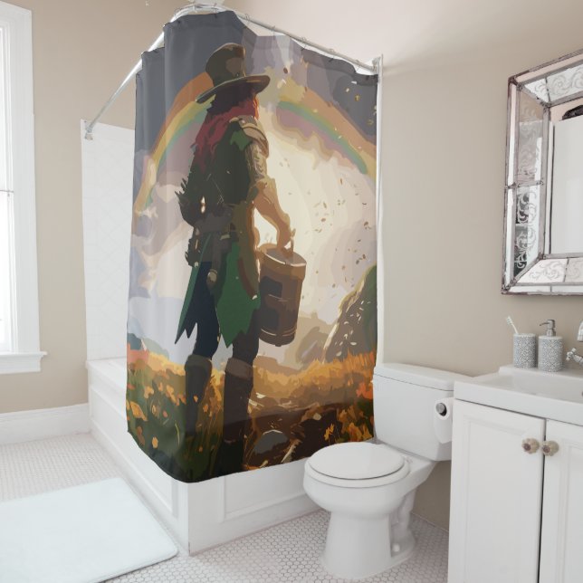 Leprechaun Hideaway Shower Curtain (In Situ)