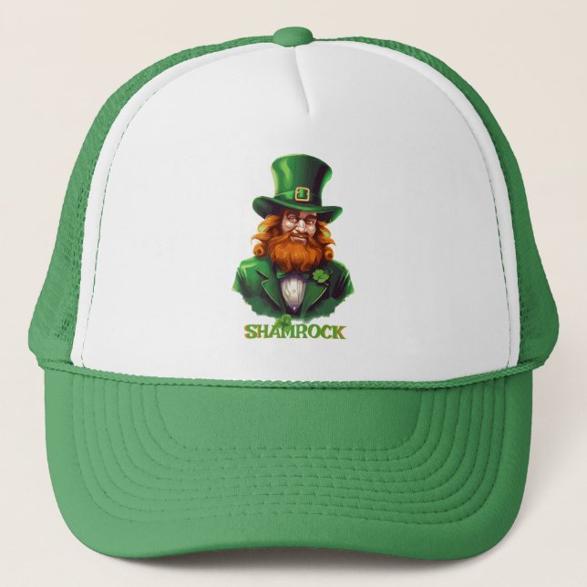 Leprechaun Hideaway Trucker Hat (Front)