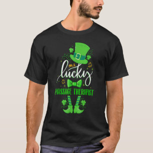 Leprechaun I M A Lucky Massage Therapist St Patric T-Shirt
