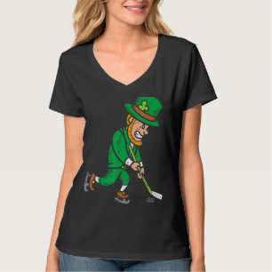 Leprechaun Ice Field Hockey Funny St Patricks Day  T-Shirt