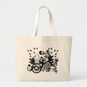 Leprechaun in Black Large Tote Bag