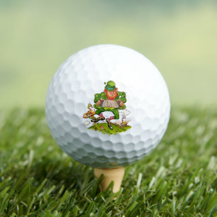 Leprechaun in Green, Happy Saint Patrick's Day Golf Balls