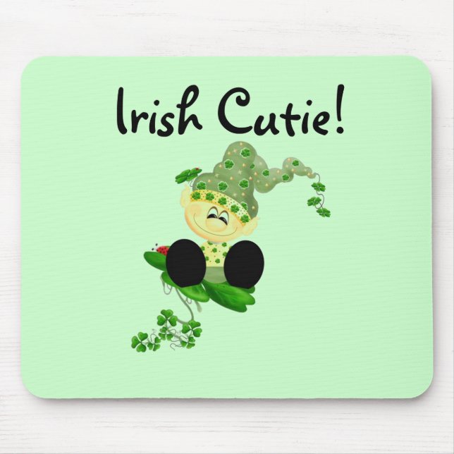 Leprechaun Irish Cutie Tshirts and Gifts Mouse Mat (Front)