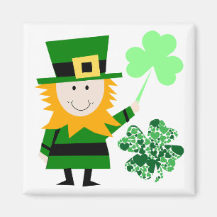 Leprechaun Irish Folklore Fairy Elf Art Cute Fun Magnet