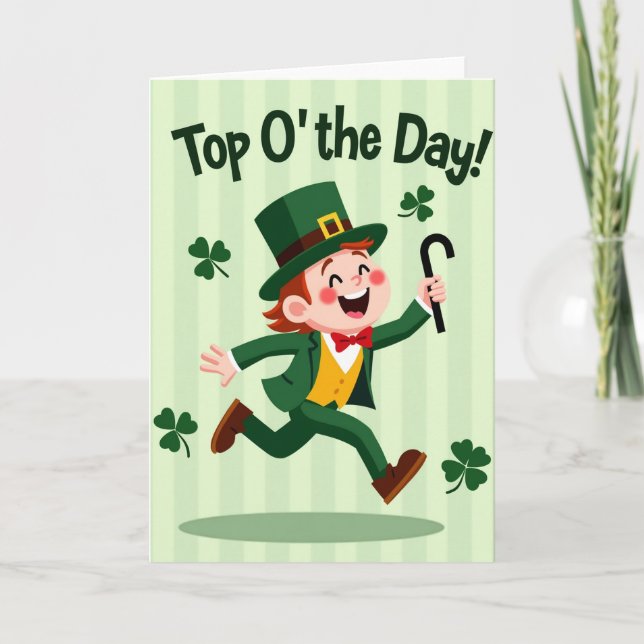 Leprechaun Joy Illustration Card (Front)