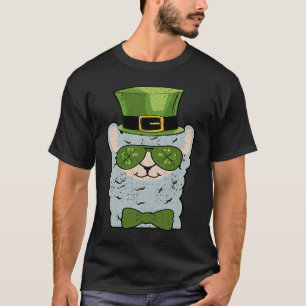 Leprechaun Llama Head Alpaca St Patricks Day Anima T-Shirt