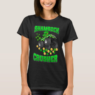 Leprechaun Monster Truck Shamrock Crusher St Patri T-Shirt