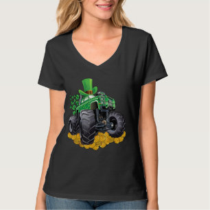 Leprechaun Monster Truck Shamrock St Patrick Day B T-Shirt