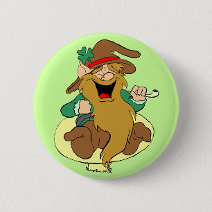 Leprechaun on a Mushroom Button