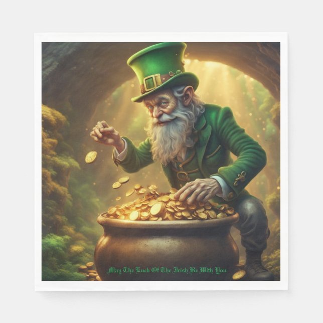 Leprechaun Paper Napkin (Front)