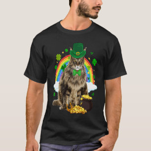 Leprechaun Persian Cat Shamrock C Saint Patrick's T-Shirt