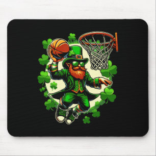 Leprechaun Player Sketll St Patricks Day Gift Men Mouse Mat