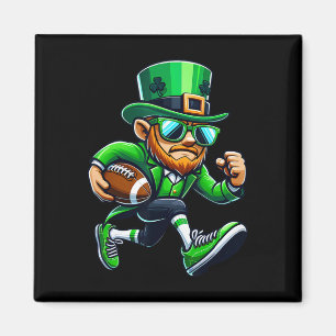 Leprechaun Playing Footll St Patricks Day Sport Me Magnet