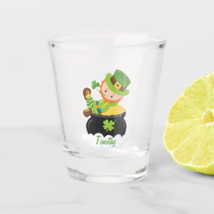 Leprechaun Pot of Gold Happy St. Patrick's Day Shot Glass