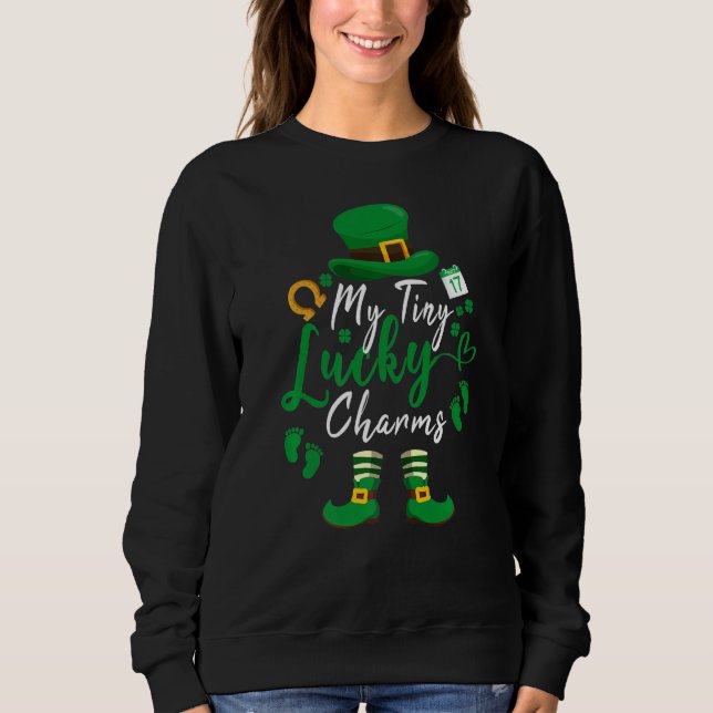 Leprechaun Pregnancy St Patrick's Day 22 My Tiny L Sweatshirt (Front)