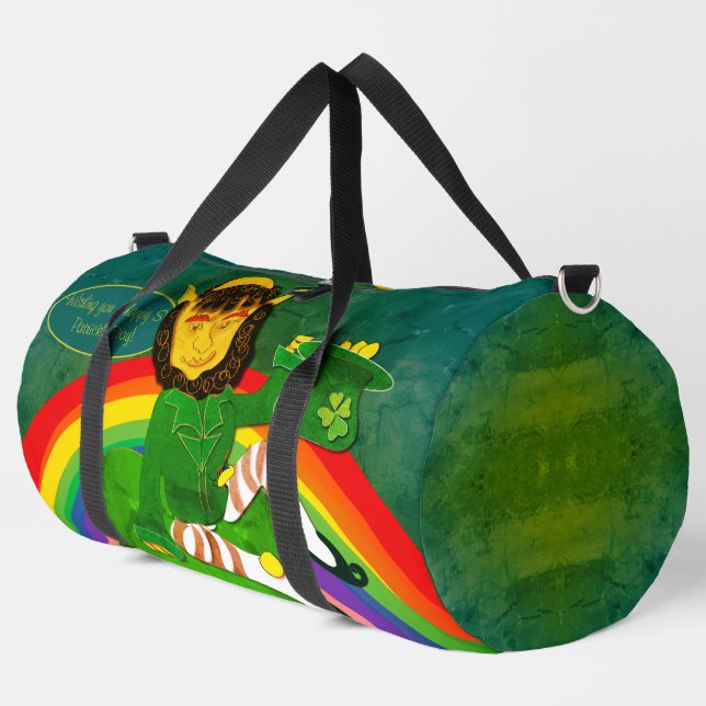 Leprechaun Rainbow Print Cut Sew Bag (Left Corner)