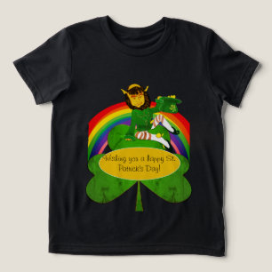 Leprechaun rainbow St. Patrick's Tri-Blend Shirt